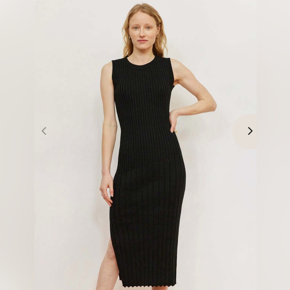 The Knotty Ones Upe Dress Size M Black Hand-Knitted Cotton LBD Slow Fashion
